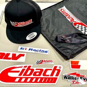 Adams Motorsports Park Driver Baseball-Style Cap & Bag | Adjustable Snap w Mesh